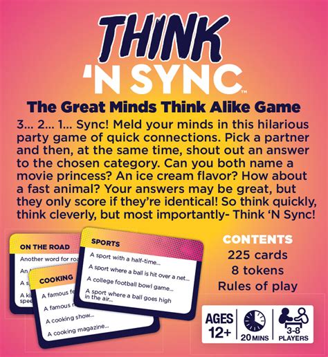 Great Minds Think Alike Game Printable